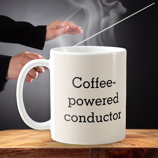 コーヒーに支えられた指揮者ミュージシャン用 コーヒーマグカップ