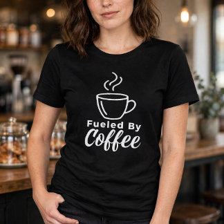 コーヒーに支えられた面白いカフェイン愛好家 トライブレンドTシャツ