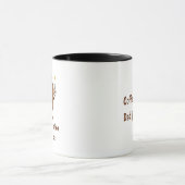 コーヒーに支えられる かわいいコーヒー豆 父の日 マグカップ (中央)