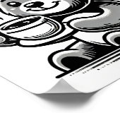 コーヒーに満足 ポスター (角)