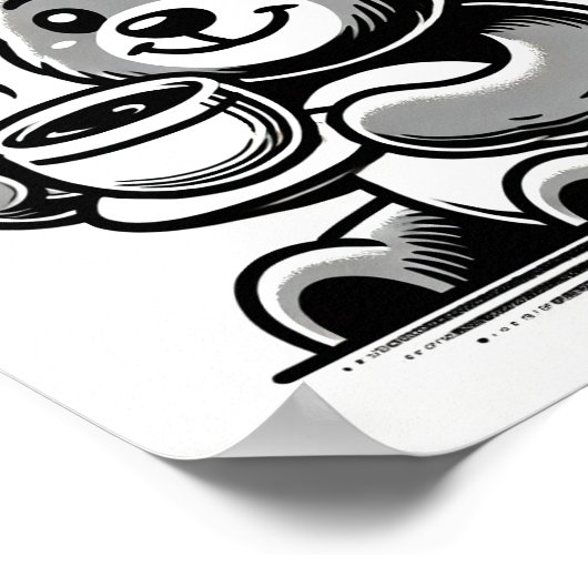 コーヒーに満足 ポスター (角)