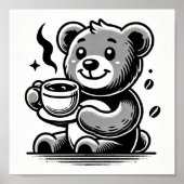 コーヒーに満足 ポスター (正面)