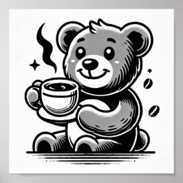 コーヒーに満足 ポスター