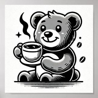 コーヒーに満足 ポスター