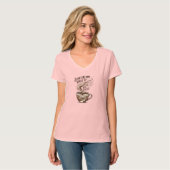 コーヒーに目覚める夢 インスピレーションイラスト Tシャツ (正面フル)