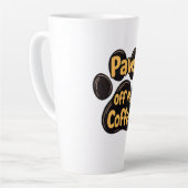 コーヒーに触れるな – 面白い犬好きデザイン カフェラテマグ (左アングル)