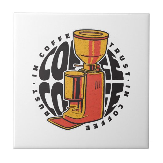 コーヒーに誓う タイル (正面)