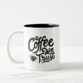 コーヒーに誓う 二色マグカップ ツートーンマグカップ (左)