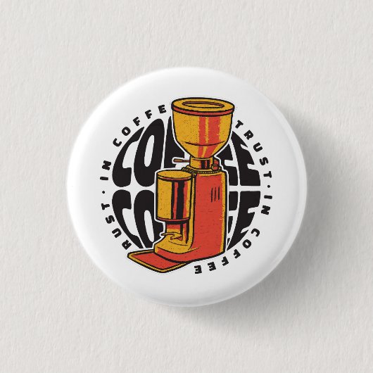 コーヒーに誓う 缶バッジ (正面)
