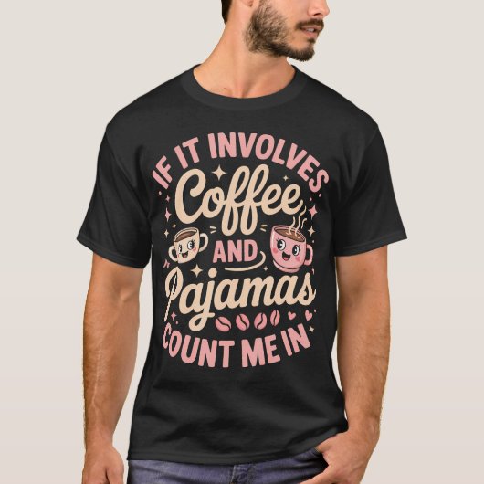 コーヒーに関することなら私を数えて Tシャツ (正面)