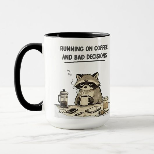 コーヒーに頼って走る マグカップ (左)