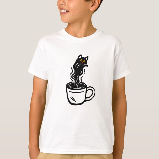 コーヒーねこ Tシャツ (正面)
