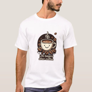 「コーヒーのあとに人生はじまる」ヴィンテージTシャツ Tシャツ