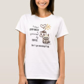 コーヒーのおかげでハッピー Tシャツ (正面)