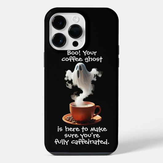 コーヒーのお化け iPhoneケース (裏面)