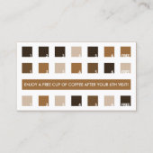 コーヒーのお客モダン様の賞品 ロイヤリティカード (正面)