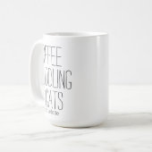 コーヒーのお抱え&猫の名前を追加 コーヒーマグカップ (正面左)