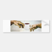 コーヒーのために神を感謝していして下さい バンパーステッカー (正面)