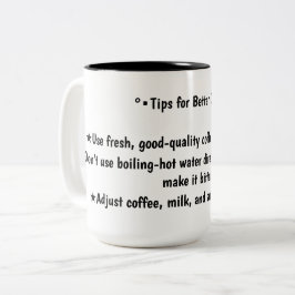 コーヒーのためのヒント ツートーンマグカップ