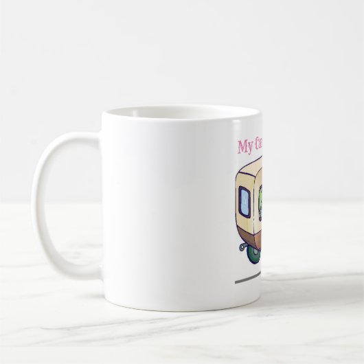 コーヒーのためのマグカップ私のキャラバンキャンピングホリデーティーカップ コーヒーマグカップ (左)