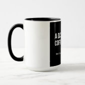 コーヒーのないおもしろいな朝のコーヒー引用文|の生命 マグカップ (左)