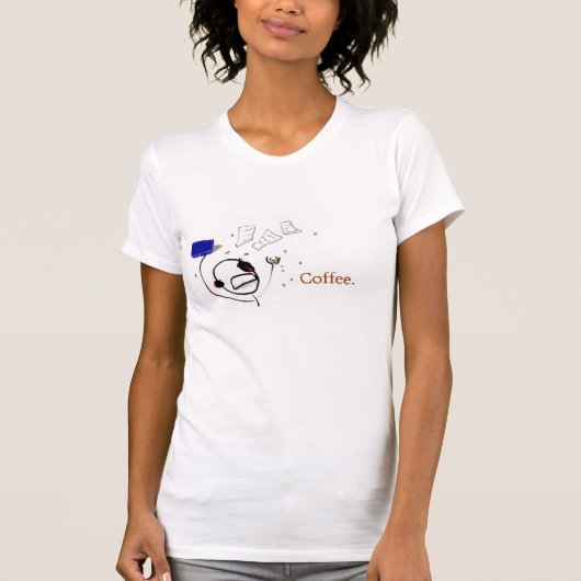 コーヒーのない作家 Tシャツ (正面)