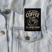 コーヒーのない日など知らない 缶バッジ (インサイチュ)