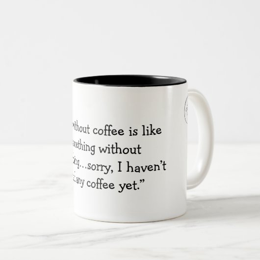 「コーヒーのない生活」Cocatoo Mug ツートーンマグカップ (正面右)