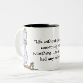 「コーヒーのない生活」Cocatoo Mug ツートーンマグカップ (正面左)