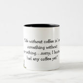 「コーヒーのない生活」Cocatoo Mug ツートーンマグカップ (中央)