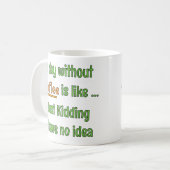 コーヒーのない1日 - Tシャツ コーヒーマグカップ (正面左)