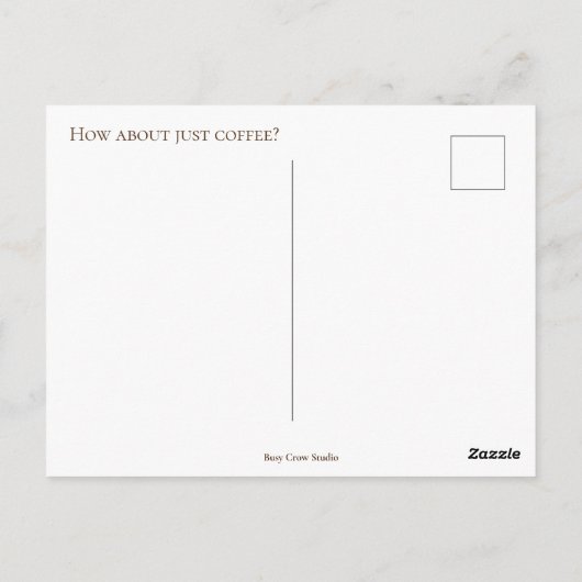 コーヒーのはがきに限る ポストカード (裏面)