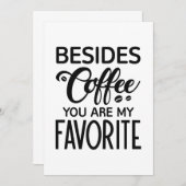 コーヒーのほかに君は僕お気に入りのだ サンキューカード (正面/裏面)
