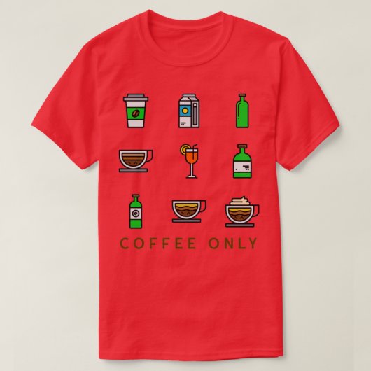 コーヒーのみ Tシャツ (デザイン正面)