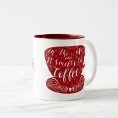 コーヒーのような匂いがする ツートーンマグカップ (正面右)