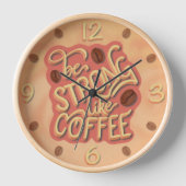 コーヒーのように強い |やる気を起こさせる引用文壁 壁時計 (正面)