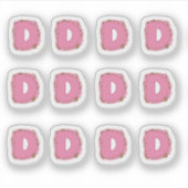 コーヒーのイニシャルステッカーシート D シール (正面)