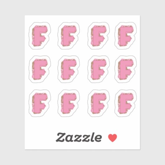 コーヒーのイニシャルステッカーシート F シール (シート)
