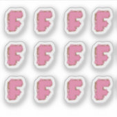 コーヒーのイニシャルステッカーシート F シール (正面)