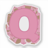 コーヒーのイニシャル Q: モノグラム シール (正面)