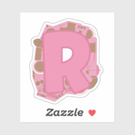 コーヒーのイニシャル R: モノグラム シール