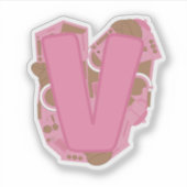 コーヒーのイニシャル V: モノグラム シール (正面)