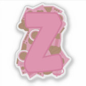 コーヒーのイニシャル Z: モノグラム  シール (正面)