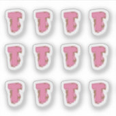 コーヒーのイニシャルT: モノグラムステッカーシート シール (正面)