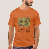 コーヒーのイラスト Tシャツ (正面)