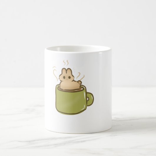 コーヒーのウサギ コーヒーマグカップ (中央)