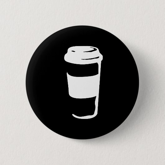 コーヒーのカップを旅行する 缶バッジ (正面)
