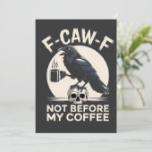 コーヒーのカラスの前ではないFおもしろい-Caw-F 案内状 (スタンド正面)