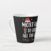コーヒーのクリスマスを全部飲む可能性が最も高い カフェラテマグ (左アングル)