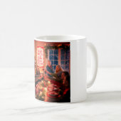コーヒーのクリスマスマグカップの多くのお祝い。 コーヒーマグカップ (正面右)